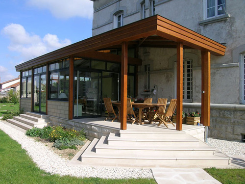 veranda en bois modele