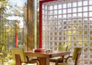 veranda en brique de verre