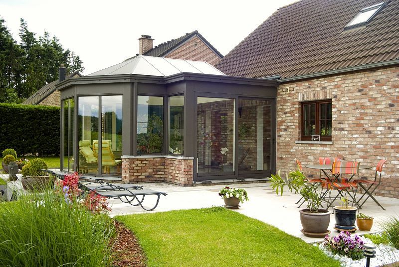 veranda sur maison normande