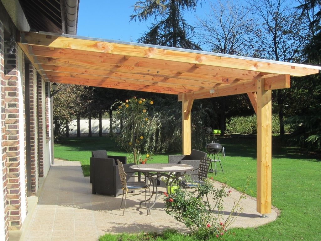 veranda bois et polycarbonate