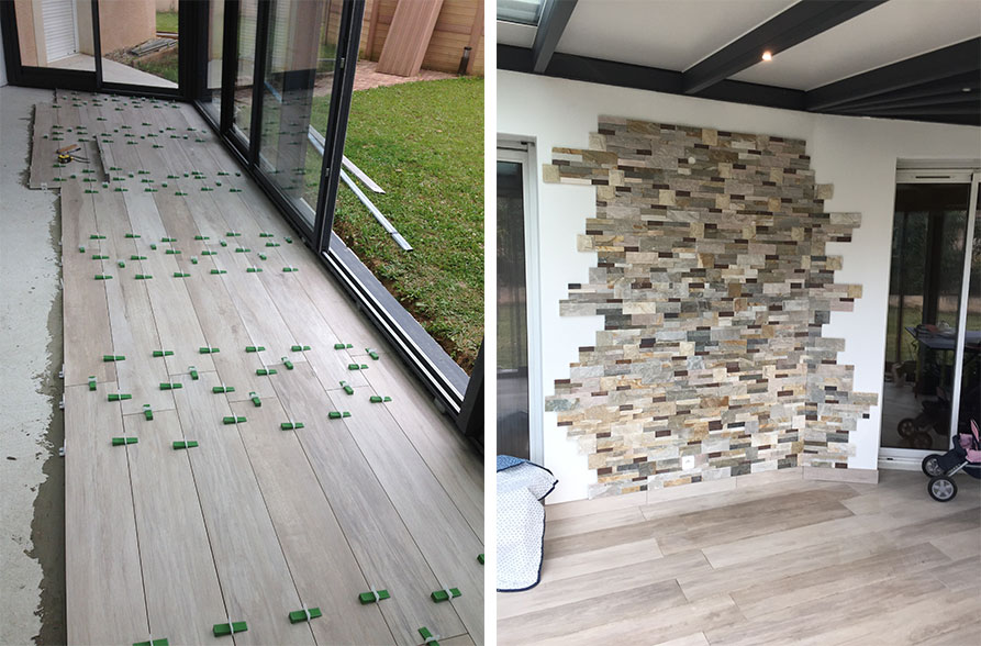 veranda parquet gris