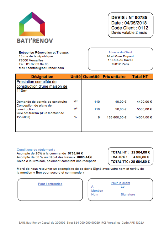 tarif architecte pour vÃ©randa