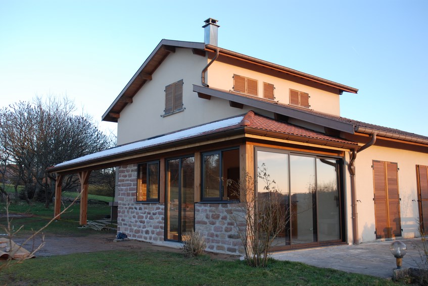 veranda bois vosges