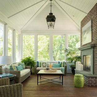veranda bois et briquettes