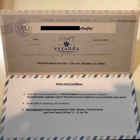 veranda hua hin voucher