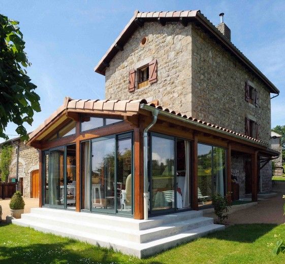 veranda en bois plan