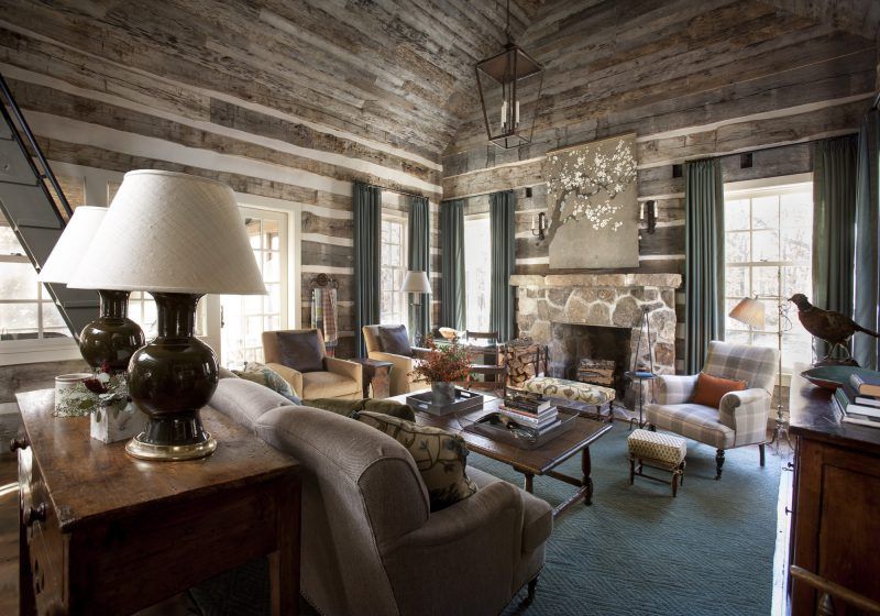 veranda magazine log cabin