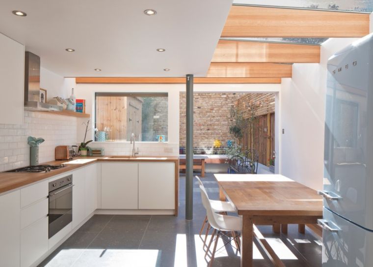 veranda cuisine en bois