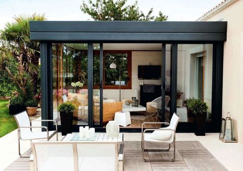 photo veranda gris anthracite