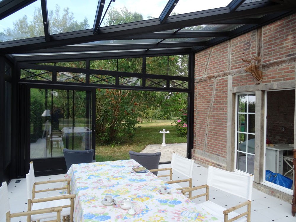 veranda avec briques