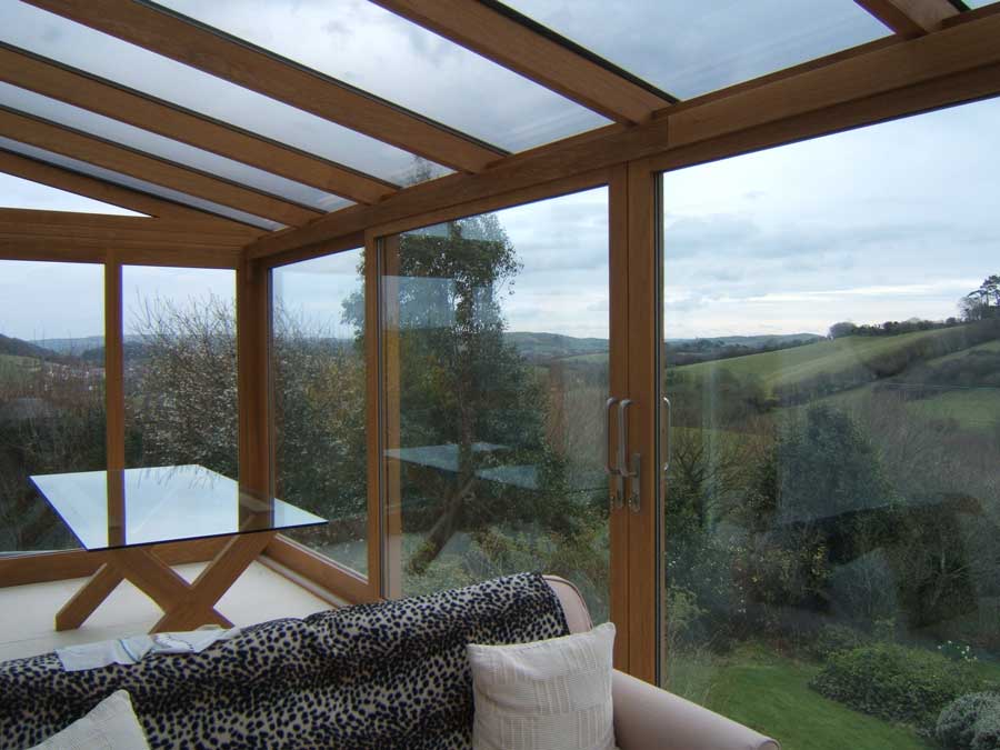veranda bois et polycarbonate