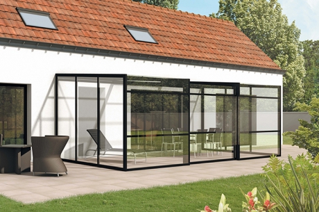 veranda a toit plat prix
