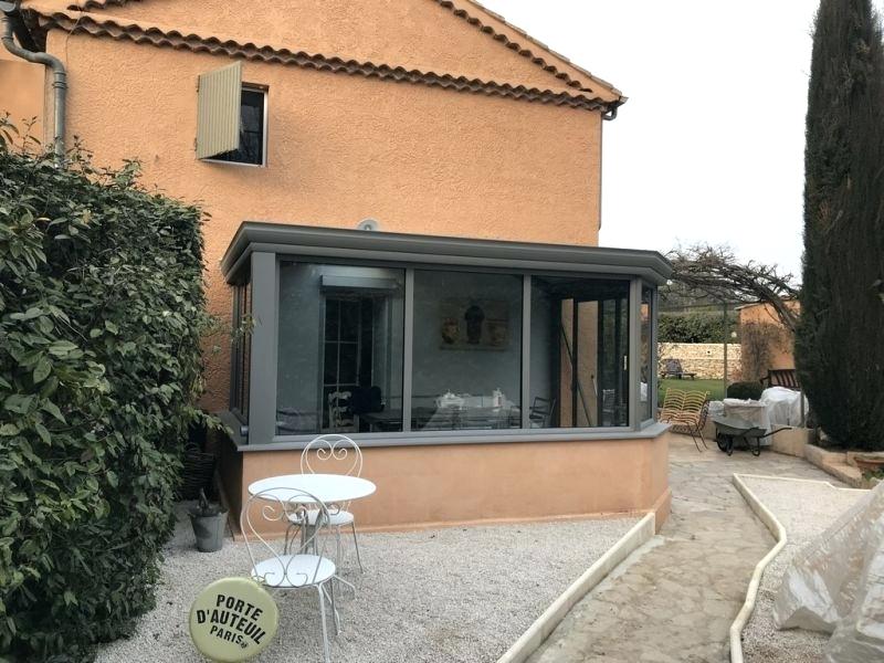 veranda bois sur muret
