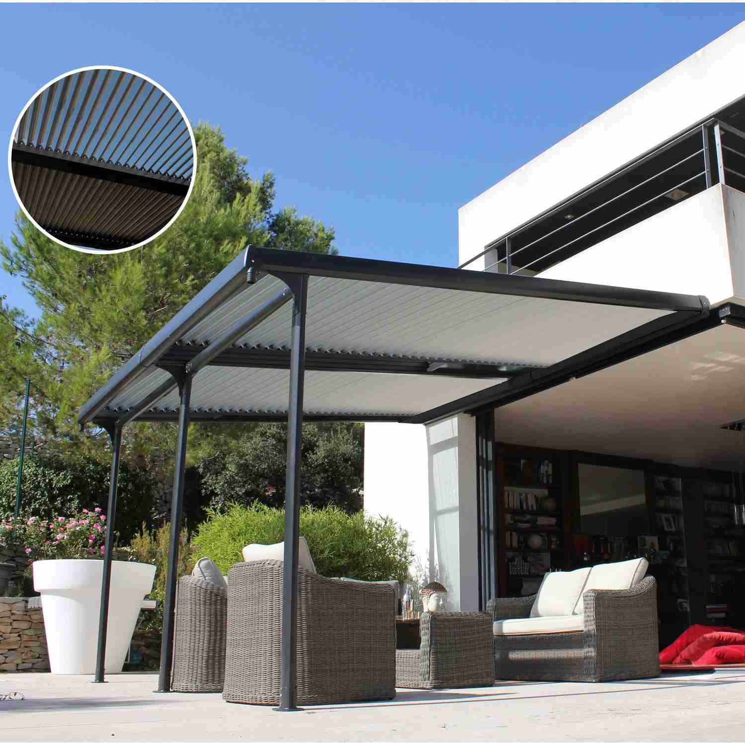 veranda en kit gris anthracite