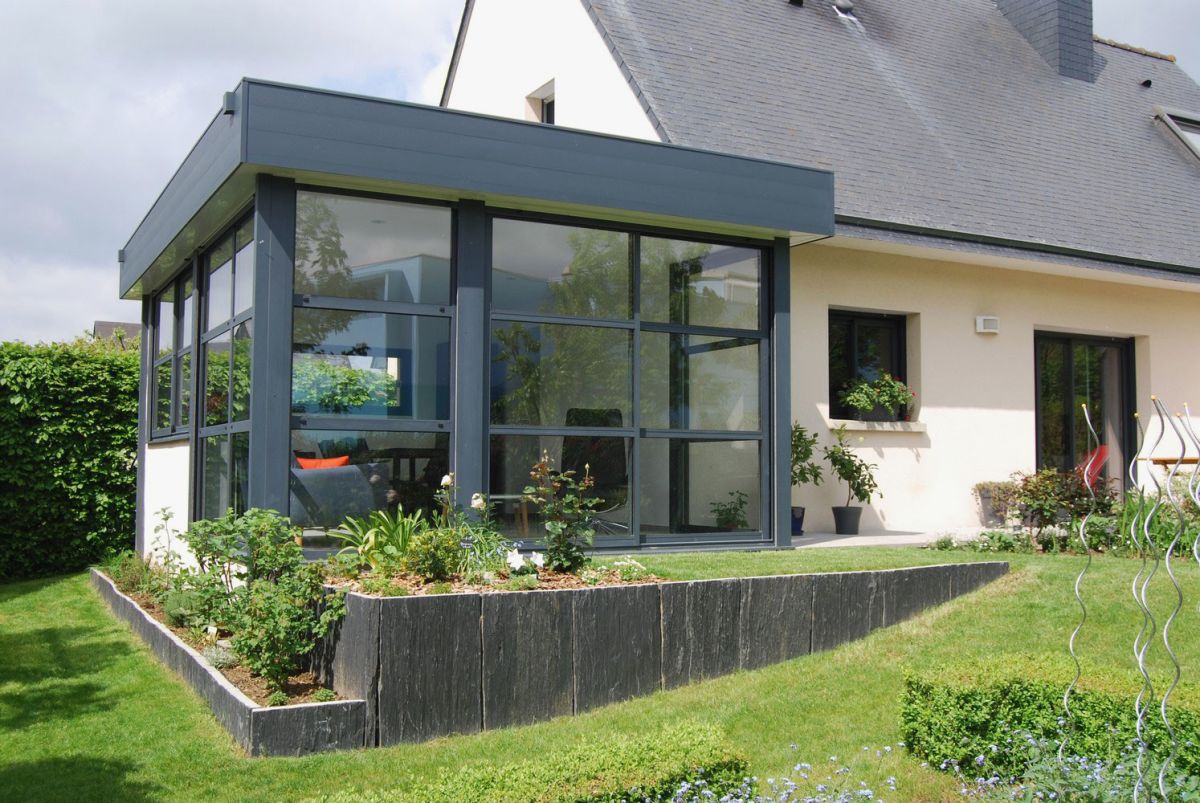 extension veranda toit plat