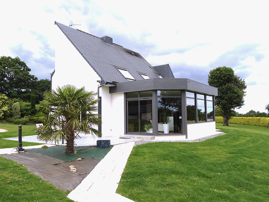 extension maison veranda toit plat