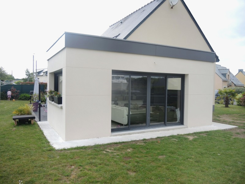 veranda contemporaine toit plat prix