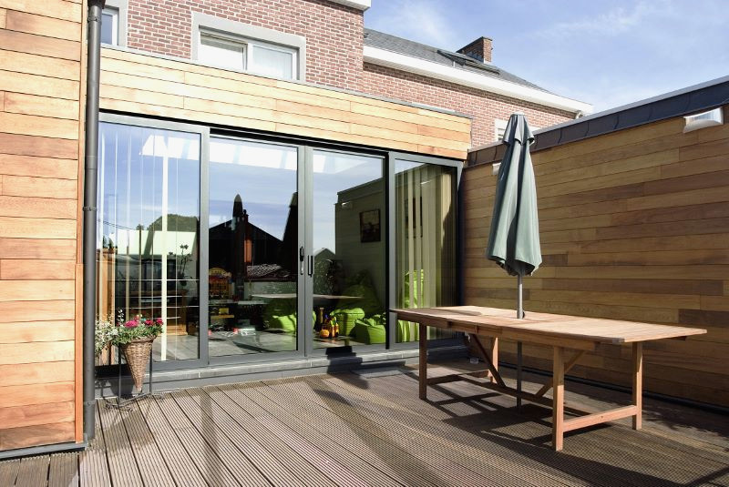 veranda bois luxe