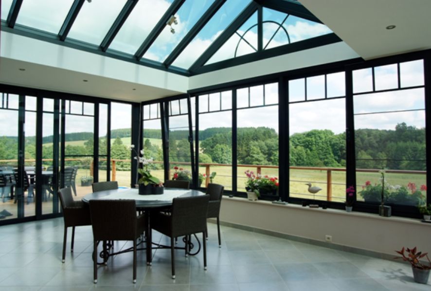 veranda verre maison