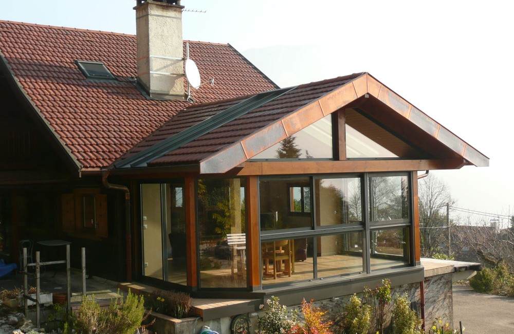 extension ossature bois ou veranda