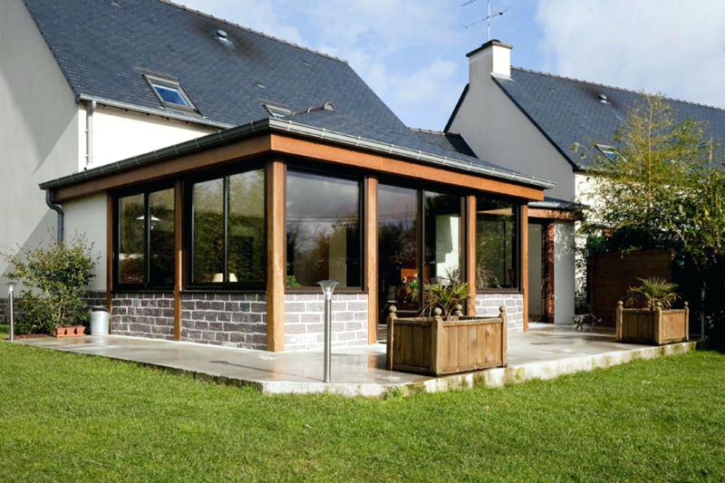 veranda toit plat en kit