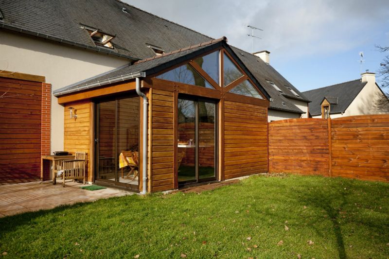 extension ossature bois ou veranda