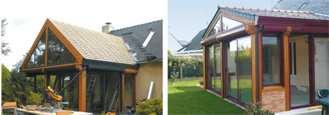 veranda sur maison normande