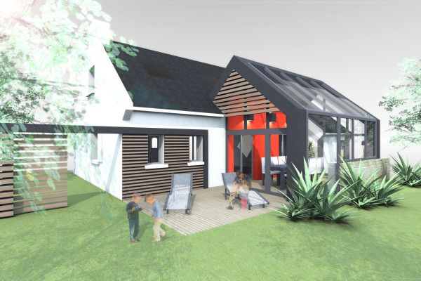 veranda maison neo bretonne