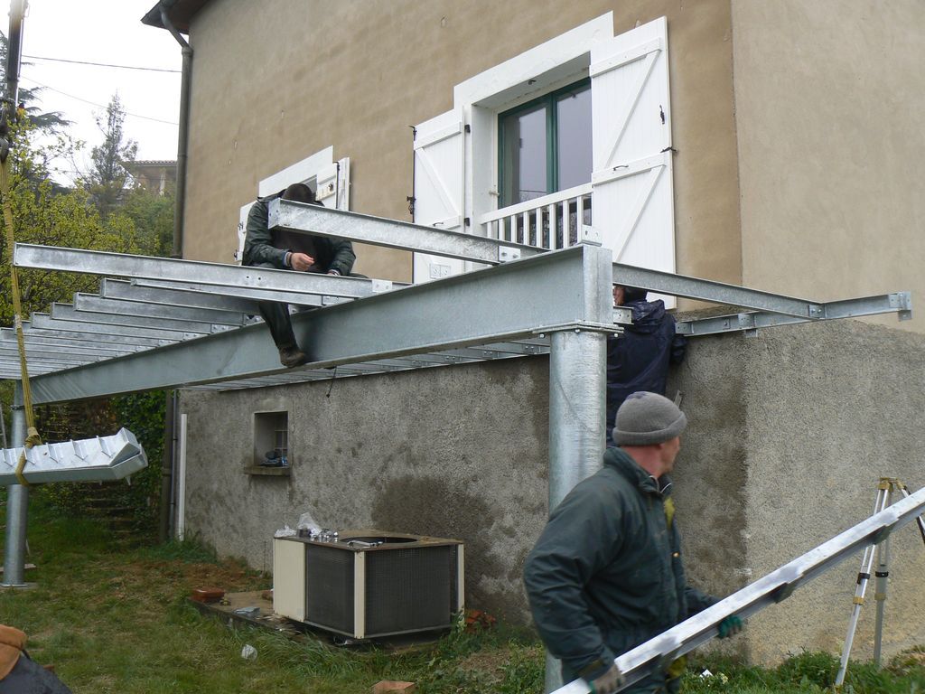 veranda terrasse suspendue