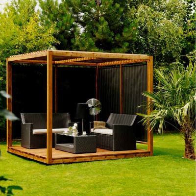veranda cube bois