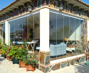 fermer une veranda en bois