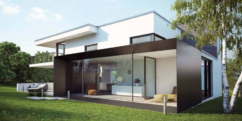 moderne strakke veranda