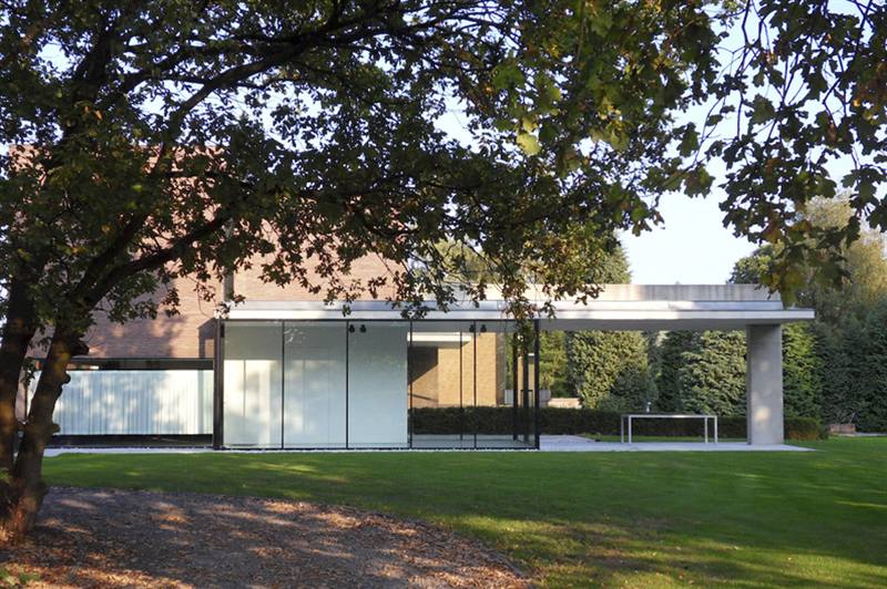 moderne glazen veranda
