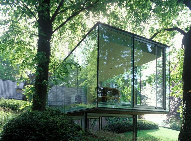 moderne glazen veranda
