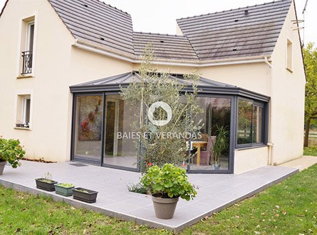 veranda d'angle maison
