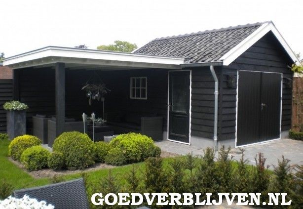 houten garage veranda