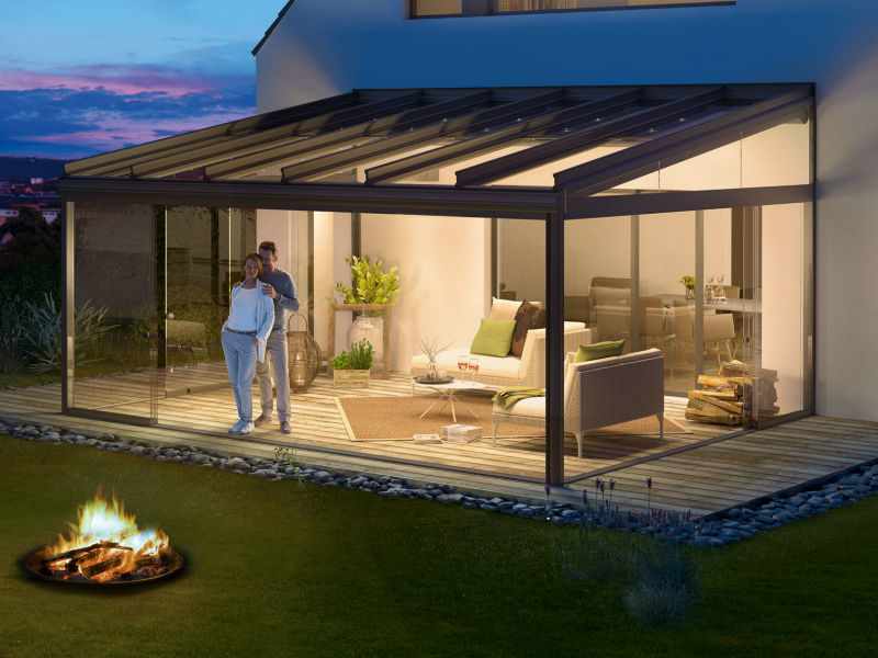 retractable glass veranda