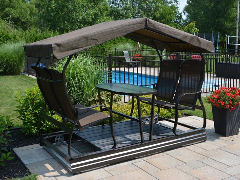 veranda metal glider