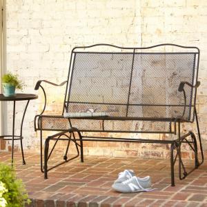 veranda metal patio loveseat glider