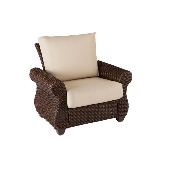mainstays veranda woven lounge chair white
