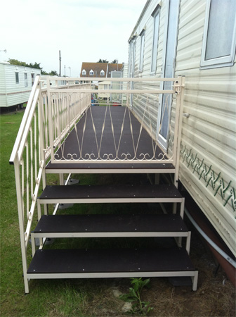 metal veranda for static caravan
