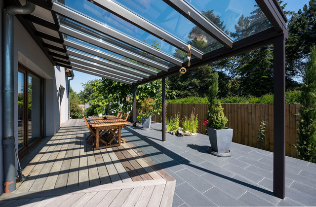 veranda avec terrasse en bois