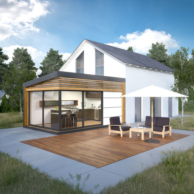 veranda sur maison bois
