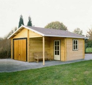 houten garage veranda