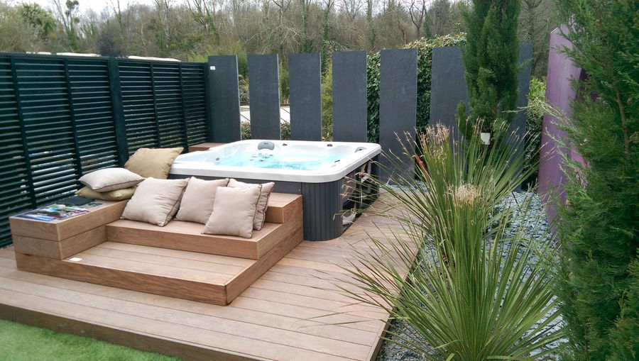 veranda avec terrasse en bois
