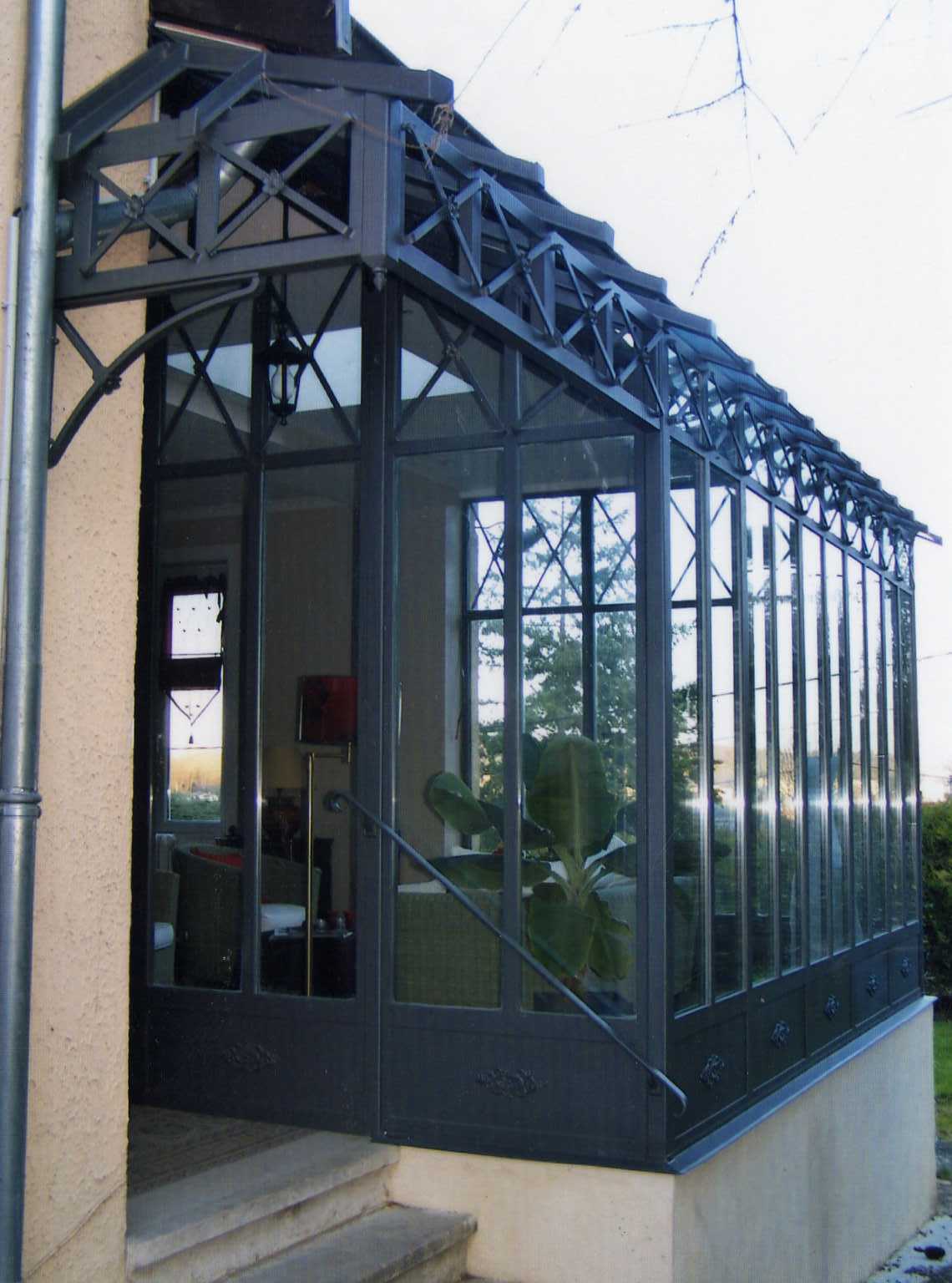 veranda en ferronnerie d'art