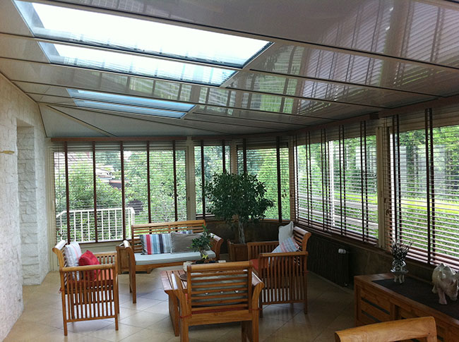 veranda avec store interieur