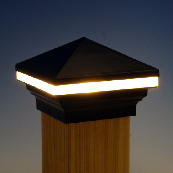 veranda lighted post caps