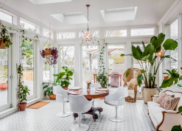 salon de jardin dans veranda