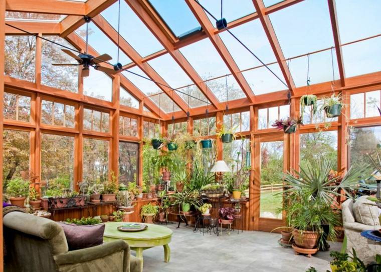 salon de jardin dans veranda